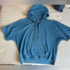 Sweaty Betty Retro Short Sleeve Hoodie/Sweatshirt lightweight Women’s Top SizeM‎